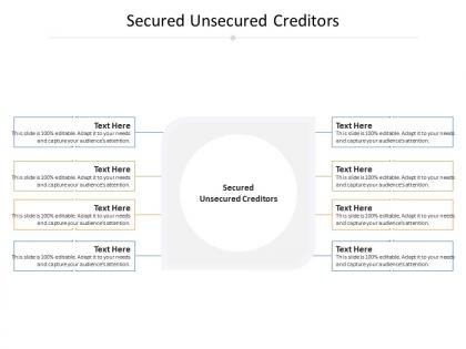Secured unsecured creditors ppt powerpoint presentation file elements cpb