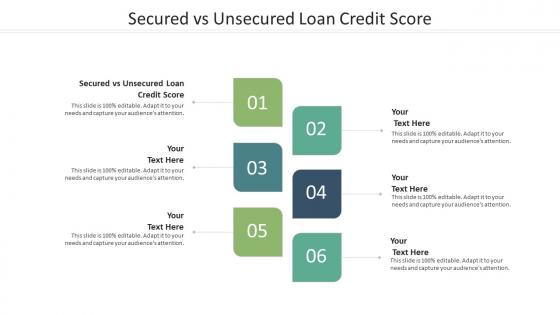 Secured vs unsecured loan credit score ppt powerpoint presentation layouts cpb
