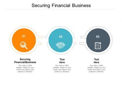 Securing financial business ppt powerpoint presentation model slide download cpb
