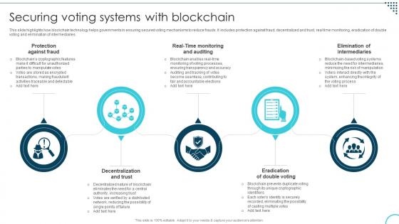 Securing Voting Systems With Blockchain Decoding The Future Of Blockchain Technology BCT SS