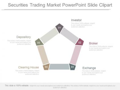 Securities trading market powerpoint slide clipart