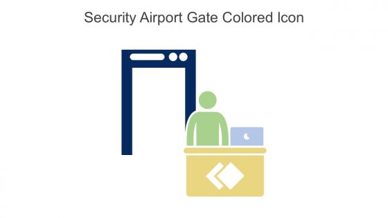 Security Airport Gate Colored Icon In Powerpoint Pptx Png And Editable Eps Format