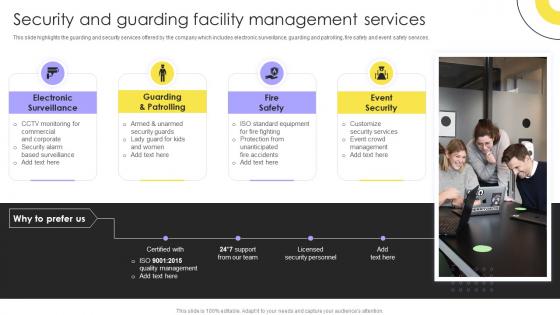 Security And Guarding Facility Management Services Integrated Facility Management Services And Solutions
