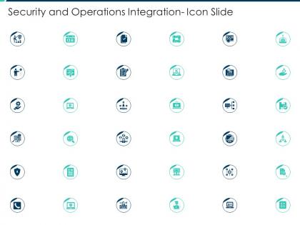 Security and operations integration icon slide ppt elements