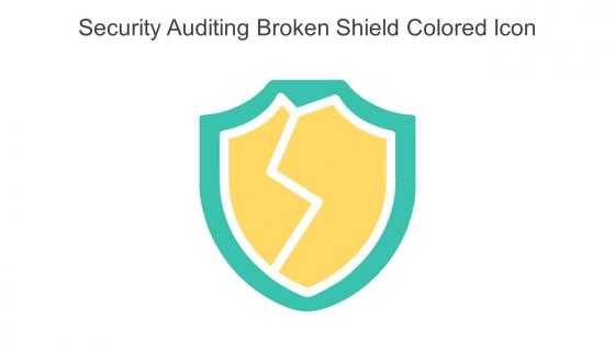 Security Auditing Broken Shield Colored Icon In Powerpoint Pptx Png And Editable Eps Format