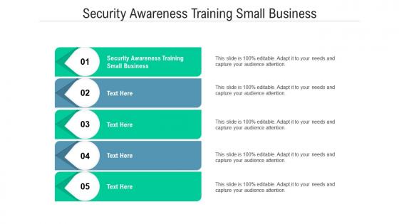 Security awareness training small business ppt powerpoint presentation ideas demonstration cpb