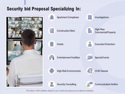 Security bid proposal specializing in ppt powerpoint presentation professional layout