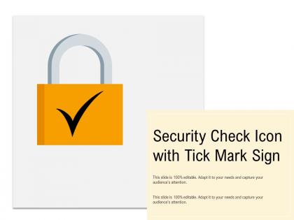 Security check icon with tick mark sign