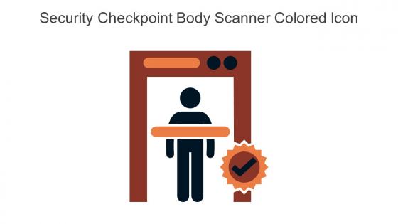 Security Checkpoint Body Scanner Colored Icon In Powerpoint Pptx Png And Editable Eps Format