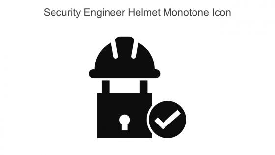 Security Engineer Helmet Monotone Icon In Powerpoint Pptx Png And Editable Eps Format