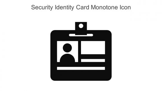 Security Identity Card Monotone Icon In Powerpoint Pptx Png And Editable Eps Format