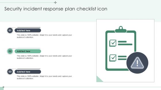 Security Incident Response Plan Checklist Icon