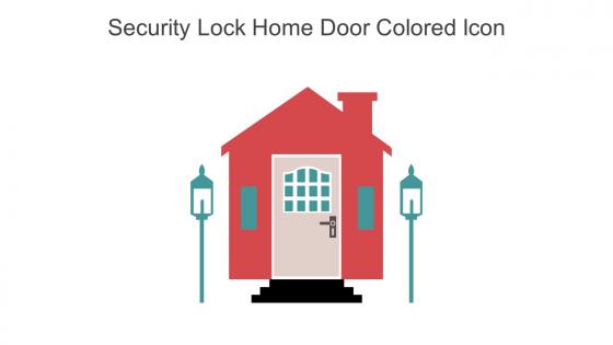 Security Lock Home Door Colored Icon In Powerpoint Pptx Png And Editable Eps Format