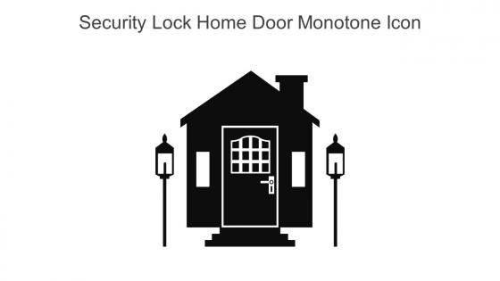Security Lock Home Door Monotone Icon In Powerpoint Pptx Png And Editable Eps Format