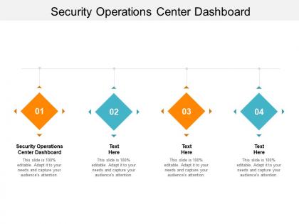 Security operations center dashboard ppt powerpoint presentation pictures infographics cpb