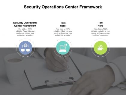 Security operations center framework ppt powerpoint presentation professional cpb