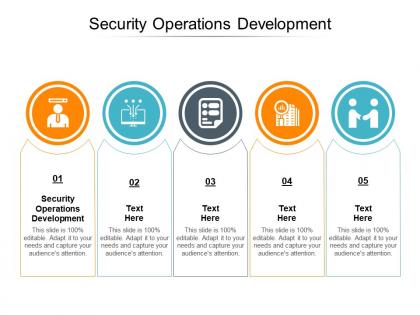 Security operations development ppt powerpoint presentation ideas shapes cpb