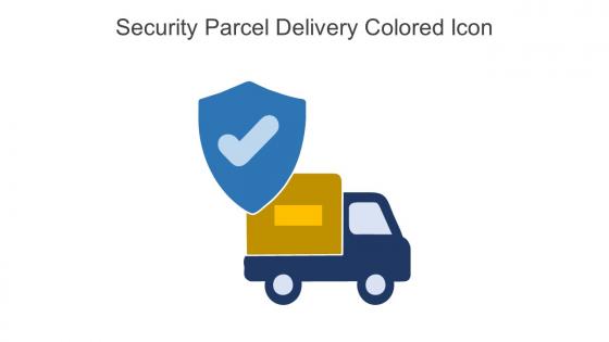Security Parcel Delivery Colored Icon in powerpoint pptx png and editable eps format