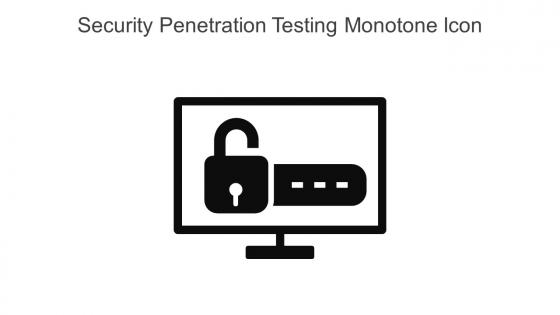 Security Penetration Testing Monotone Icon In Powerpoint Pptx Png And Editable Eps Format