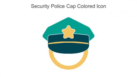 Security Police Cap Colored Icon In Powerpoint Pptx Png And Editable Eps Format