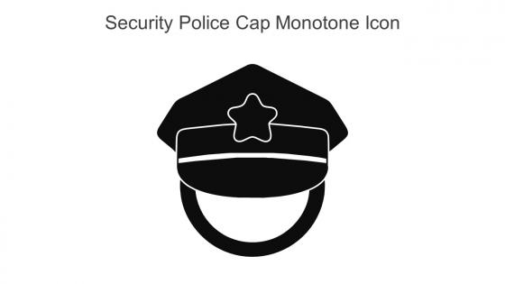 Security Police Cap Monotone Icon In Powerpoint Pptx Png And Editable Eps Format