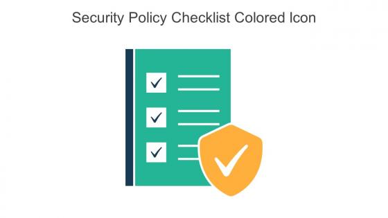 Security Policy Checklist Colored Icon In Powerpoint Pptx Png And Editable Eps Format