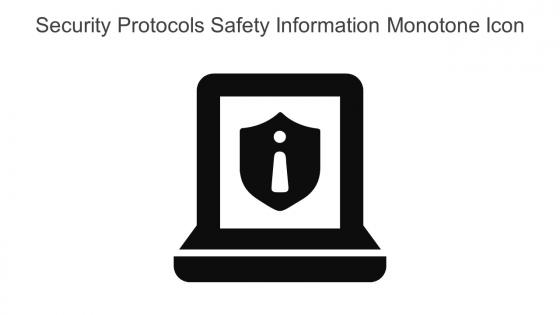 Security Protocols Safety Information Monotone Icon In Powerpoint Pptx Png And Editable Eps Format