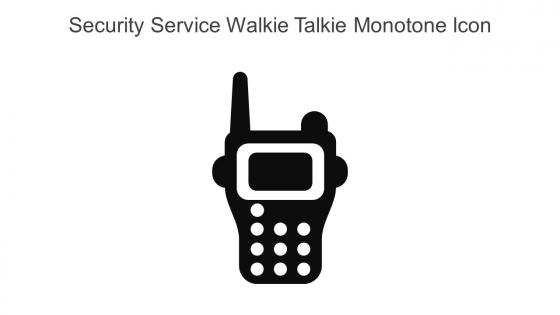 Security Service Walkie Talkie Monotone Icon In Powerpoint Pptx Png And Editable Eps Format