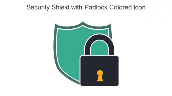 Security Shield With Padlock Colored Icon In Powerpoint Pptx Png And Editable Eps Format