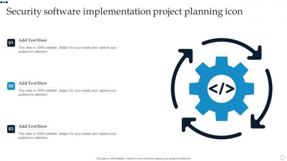 Security Software Implementation Project Planning Icon