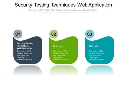 Security testing techniques web application ppt powerpoint presentation show influencers cpb