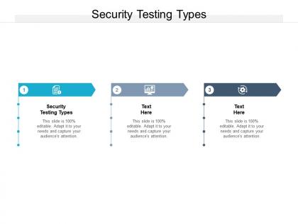 Security testing types ppt powerpoint presentation infographics graphic images cpb