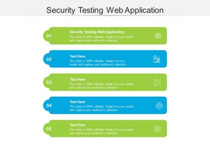 Security testing web application ppt powerpoint presentation model format cpb