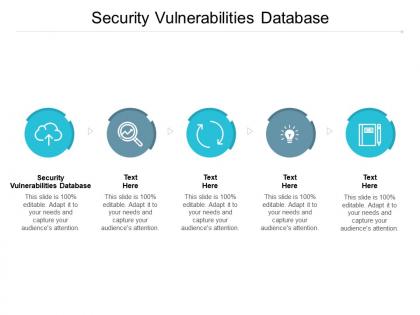 Security vulnerabilities database ppt powerpoint presentation icon graphics pictures cpb