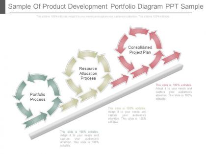 See sample of product development portfolio diagram ppt sample