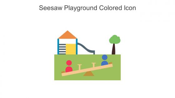 Seesaw Playground Colored Icon In Powerpoint Pptx Png And Editable Eps Format
