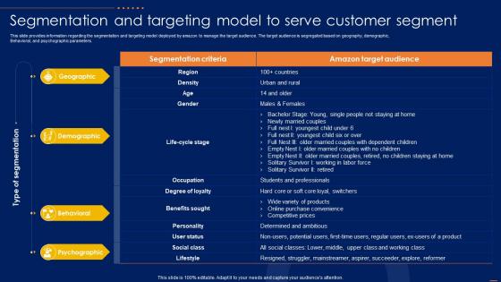 Segmentation And Targeting Model Amazon CRM How To Excel Ecommerce Sector