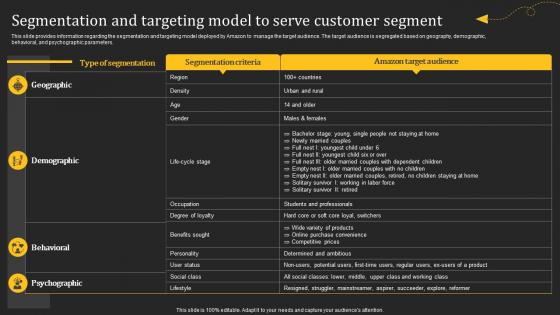Segmentation And Targeting Model To How Amazon Generates Revenues Across Globe