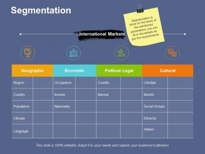 Segmentation client experience ppt file visuals