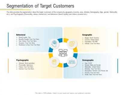 Segmentation of target customers financial market pitch deck ppt background