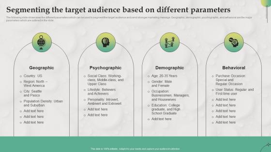 Segmenting The Target Audience Based On Different B2B Marketing Strategies For Service MKT SS V