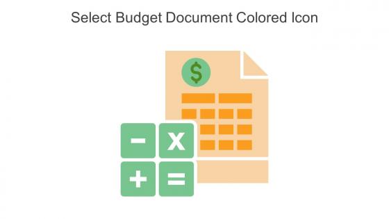 Select Budget Document Colored Icon In Powerpoint Pptx Png And Editable Eps Format