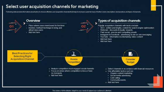 Select User Acquisition Channels For Marketing Increasing Mobile Application Users
