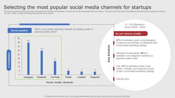 Selecting The Most Popular Social Media Digital Marketing Strategies For Startups Strategy SS V
