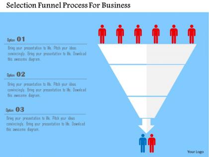 Selection funnel process for business flat powerpoint design