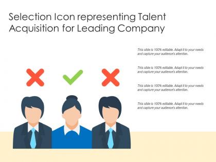 Selection icon representing talent acquisition for leading company
