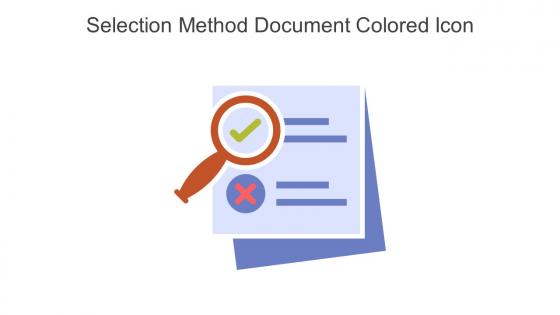 Selection Method Document Colored Icon In Powerpoint Pptx Png And Editable Eps Format
