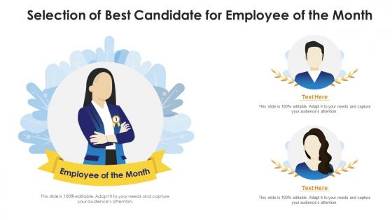 Selection of best candidate for employee of the month infographic template