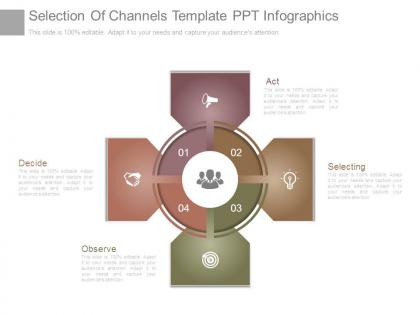Selection of channels template ppt infographics