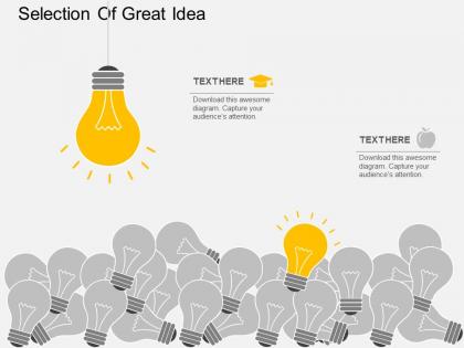 Selection of great idea flat powerpoint design